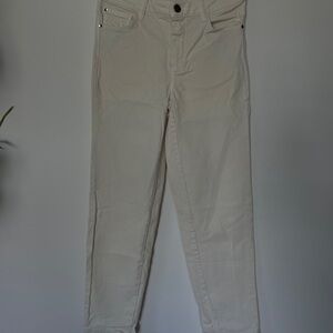 Massimo Dutti Cream Skinny Jeans